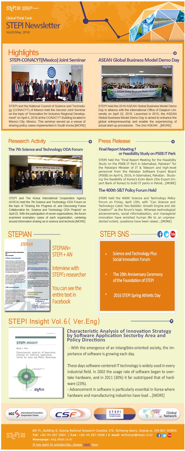 Stepi Rohi STEPI News > Newsletter